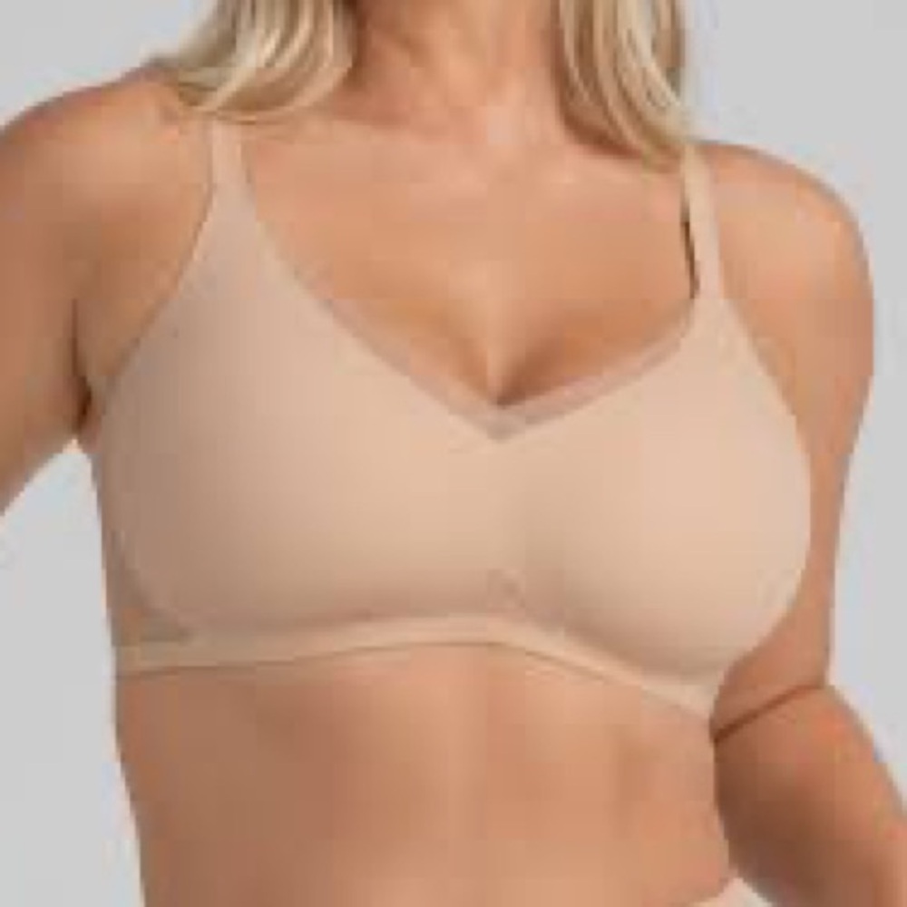 Honeylove crossover bra sand nude tan XL New NWOT wireless honey love